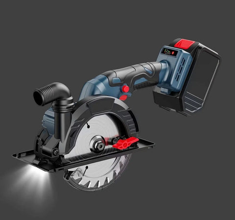 6 Inch Cordless Mini Circular Saw With Brushless Motor And 21 Volt 6 Ah Battery, 3 Speed Adjustable Up To 6000 Rpm, Zero Effort Bevel Tilting And Fast Charger Included For Ripping Through Wood Or Aluminum