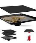Heavy Duty Transmission Drain Pan With Three 22 Inch Anti Splash Pads Large Capacity Oil And Coolant Change Pan With Leak Proof Design Universal Fluid Funnel For Transmission Fluid Oil And Coolant Compatible With 87031 87032 showing pan and pads.