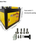 Heavy Duty Electric Rebar Bender Machine With Smooth 0 To 180 Degree Bending Control For Round Steel Rods And Ribbed Rebar Projects A Kickass Workhorse For Field Builders Crews - product size and accessories layout.