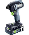 Kickass Cordless Impact Drill And Driver With Brushless EC-TEC Motor 18V System 4.0Ah Battery, side view showing battery and handle.