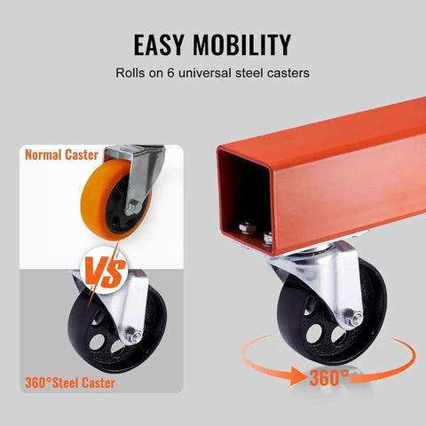 Heavy Duty Hydraulic Engine Hoist Folding Cherry Picker Shop Crane With Bulletproof Leveler Two Ton Capacity six swivel casters for easy mobility