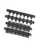 Industrial 1.5M Roller Chain With Ear Plate Available In 06B 08B And 10A Models shown in multiple rows for heavy-duty conveyor use.