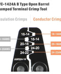 Get That Heavy Duty Crimping Tool Kit For Your Auto Repair Gig With Professional Multitask Terminals And Weather Pack Removal Gear That Makes Wiring Jobs Super Dope And Effortless Every Single Time. IWC-1424A B Type open barrel crimp tool for 14-24 AWG terminals