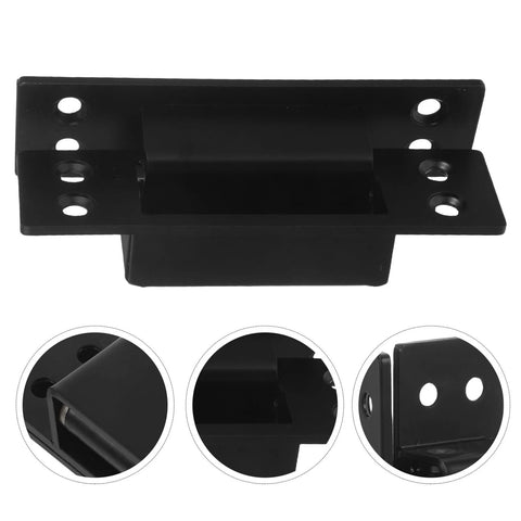 Heavy Duty Hidden Door Hinge 5 Inch Black Square Pivot For Interior Bookcases and Folding Boxes Concealed Flush Mount Design