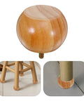 Four Pack Round Wood Furniture Legs 5cm Unfinished Bun Feet For Nightstands Tables And Chairs Can Be Painted Replacement DIY