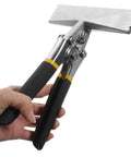 Hand Seamer Tool With Straight Jaw Manual Metal Bender for sheet metal bending, ergonomic pitted double sided handles, 6 inch jaw span