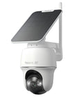 4K Solar Security Cam With 360 Degree Pan Tilt And Auto Tracking, Wire Free Outdoor Cam With 8MP Color Night Vision
