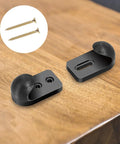 Vertical Skateboard Holder For Wall Display And Storage, 1 Pair Wall Mount Hangers with screws on wooden surface
