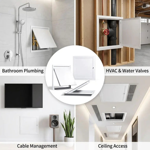 Solid As A Rock Heavy Duty Drywall Access Panel Cover Plate For Walls And Ceilings Featuring A Straightforward Quick Install Design 30X40 Inch in bathroom and ceiling views