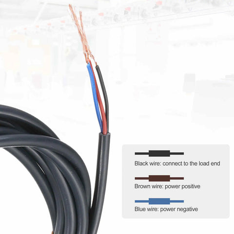 Photoelectric Sensor Kit 12-24V DC Pro Grade Specular Reflection Detects Objects With 2M Range NPN NO NC Outputs wire colors