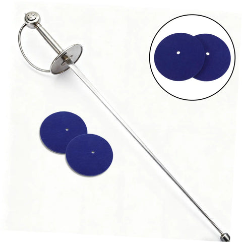 Fencing Epee Hand Guards 2 Pack Lightweight Protective Shields For Youth Practice And Tournament Training, blue discs
