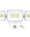 LED Dusk To Dawn Flood Light 80W 8000LM Exterior Security Lighting with 3 adjustable heads and photocell sensor, IP65 waterproof.