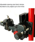 360 Degree Adjustable ABS Rotatable Fine-Tuning Base with Clip attached to red pole, rock-solid metal plate visible