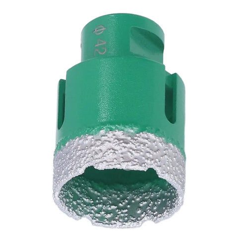 Premium 6-Piece Diamond Hole Saw Drill Bit Kit With M14 Thread For Glass Tile Marble Granite And Ceramic Dry Drilling Cutting Tools 20Mm To 68Mm Size Range, 42mm bit