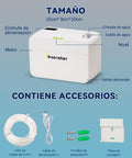 Mini Condensate Pump For HVAC 100 240V Automatic Condensation Drain Removal Whisper Quiet 25 dB Noiseless Operation 16 Foot Tube Wall Mounted For Air Conditioner Furnace Dehumidifier Ice Maker with accessories.