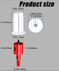 Product size diagram showing Top Shelf 6 Pack White Silicone Wall Grommets For Starlink Cable Management details and dimensions.