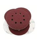 Grab These Awesome 50 Piece 5 Inch Sanding Discs With Eight Holes For Rock Solid Wood Metal Paint Smoothing, showing grit texture.