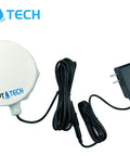 Smart TLC2206 WiFi Tank Level Monitor For Water Oil And Fuel, Remote Sensor, white round device, black power adapter