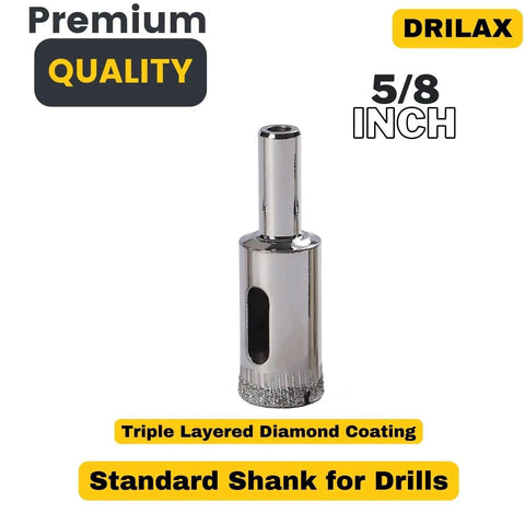 Five Eighth Inch Diamond Drill Bit For Glass Tile Ceramic Porcelain And Granite Countertops A Pro Grade Hole Saw