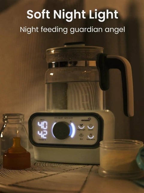 Game-Changer Baby Warmer And Glass Water Boiler With Precise Temperature Control For Formula Coffee And Tea 1.2 Liter Electric Kettle
