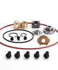 Turbo Rebuild Kit With 360 Degree Thrust Bearing And Staggered Step Gap Seals For 03 07 Ford 6.0L Diesel F Series And 04.5 07 Duramax 6.6L LLY LBZ Trucks, components laid out