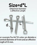 All Purpose Cotter Pin Set Kit 304 Stainless Steel U And R Shape Split Pins For Cars And Trucks Auto Repair Assorted Sizes