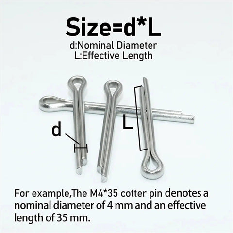 All Purpose Cotter Pin Set Kit 304 Stainless Steel U And R Shape Split Pins For Cars And Trucks Auto Repair Assorted Sizes