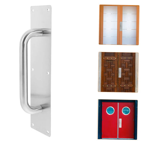 Shop Grade Stainless Steel Door Pull Handle And Push Plate Built Like A Tank For Commercial Interiors With Anti Corrosion Finish And Effortless Everyday Operation