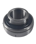 Heavy-duty steel bearing for Beefy 1 Inch Live Axle Bearing Kit With 3 Hole Flange Hangers for go-karts and mini bikes, close-up view.