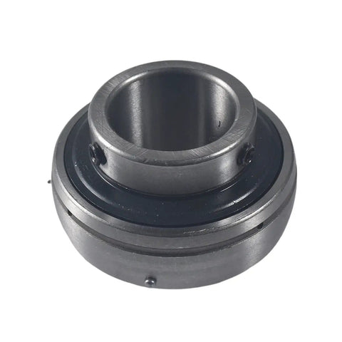 Heavy-duty steel bearing for Beefy 1 Inch Live Axle Bearing Kit With 3 Hole Flange Hangers for go-karts and mini bikes, close-up view.