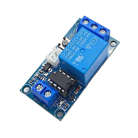2 Pack 12V Single Bistable Self Locking Relay Module With Start Stop Button Kit For DIY Home And Industrial Projects Includes 2 Relays 300mm Wires And Screwdriver Compact 50x25.5x19mm Ready To Drop In And Control Your Devices, blue PCB relay module