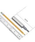 Slick Six Pack Push To Open Cabinet Latches With Integrated Magnetic Springs For Clean Line Kitchen Drawers No Knobs Or Handles Needed Hassle Free Pop Out Action You Gonna Love Installing These Today next to a ruler and pencil for size comparison.