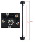 Electric brake trailer axle, 3500 lb capacity, 5x4.5 bolt pattern, black steel, 70in spring center, 85in hub face