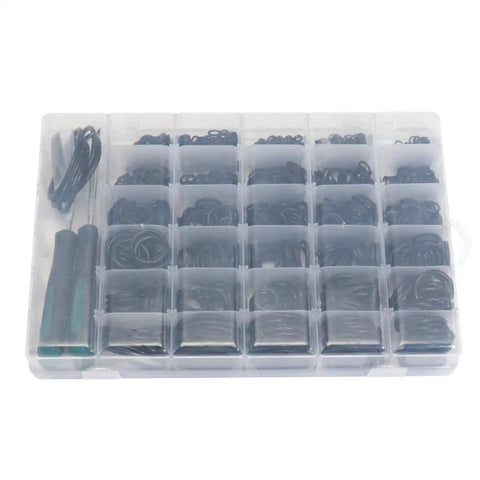 Huge Metric Nitrile Rubber O Ring Kit With 1225 Pieces In 32 Sizes Oil Resistant NBR Seals Includes 4 O Ring Removers in box