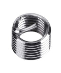 Close-up of a steel insert from 30 Piece Metric Thread Repair Kit for M3 M4 M7 M9 M11 Helicoil Style Inserts, Diy Friendly Easy Install