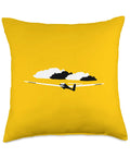 Throw Pillow With Glider And Pilot Theme Dope Plane Vibe Double Sided Soaring Glider Artwork For Couch Or Bed Airport Thermals And Flying Spirit Decor 100 Percent Polyester Hand Cut And Sewn
