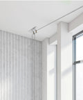 Adjustable Sliding Door Roller Kit With Aluminum Universal Corner Adapter For Patio Door Roller Assembly And Wheels Replacement With Sturdy Build With Single Rod Pulley Lift System For Easy Height Adjustment Does The Trick installed on ceiling track near window