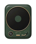 Smart Home Cup Warmer Heating Plate With Smart Temp Control Keeps Your Daily Sips Locked And Toasty Auto Shutoff Safety Feature 25 Watt Energy Savers Green Coaster Drink Heater For Coffee And Milk Tea top view of green drink warmer with temperature display