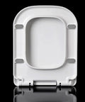Top Shelf White Oval Toilet Seat With No Drama Soft Close Hinges Quick Top Fix Setup Crafted From Heavy Duty Polypropylene.