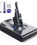 8000mAh Replacement Battery For Dyson V8 Vacuum Cleaner Series with accessories, including filter and screws