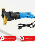 Heavy Duty Electric Hydraulic Angle Steel Cutter 1400W Portable Chamfering Machine for 45 degree cuts on steel and aluminum.