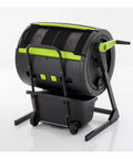 Two Stage Compost Tumbler With UV Protected Zinc Frame Easy Turning Cart Included Dual Chamber For Nonstop Composting And Faster Breakdown Of Kitchen And Lawn Waste side view