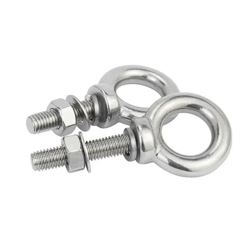 Heavy Duty Eye Bolts Kit For Outdoor Use, Weatherproof And Rust Resistant Hardware Set With High Load Bearing Capacity, Perfect For Ropes, Chains, Lifts, And Tethers In Rain, Sun, And Damp Conditions, M10 stainless steel eye bolts with nuts