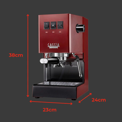 Classic Pro Espresso Machine 1.3L Cherry Red For Home Baristas With Pro Grade 9 Bar Extraction 58mm Commercial Portafilter