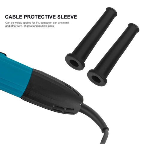 Heavy Duty Rubber Cord Boots And Cable Management Sleeves 20 Pack Universal Wire Organizers, black protective sleeves for cable management.