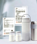 Portable Breast Milk Chiller With Digital Temp Display 22 Oz On The Fly Cooler with two wide mouth bottles and cleaner brush.