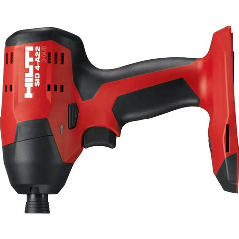 22 Volt Cordless Impact Driver Body With Quarter Inch Hex Chuck High Torque Lithium Ion Power Black Red Design Heavy Duty Tool