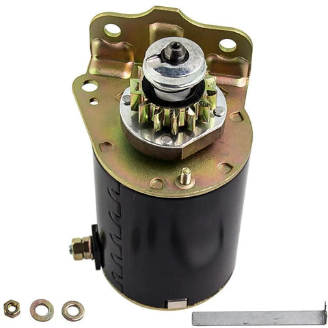 14 Tooth 12V CCW PMDD Starter Motor Replacement For Lawn Tractors And Riding Mowers, 3.8 inch housing, top view