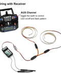 Remote Controlled LED Light Strip For RC Fixed Wing Airplanes And AR Wing Drones With Red And Green LEDs Transmitter Ready And Y Cable Included