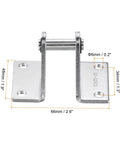 66x48mm Air Cylinder Rod Clevis Mounting Bracket Rear Pivot For Pneumatic Systems, Silver, 6mm Hole, Made From Durable Low-Carbon Steel, Wear-Resistant, High-Strength Industrial Automation Mounting Part, front view